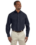 Harriton M510 Navy — on model front