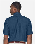 Harriton M550S Dark Denim — on model back