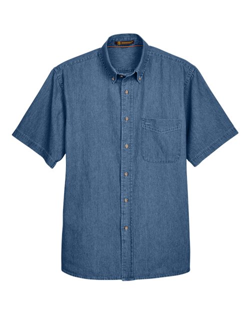 Harriton M550S Light Denim — front