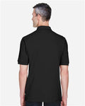 Harriton M265P Black — on model back