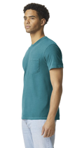 Unisex Heavyweight RS Pocket T-Shirt - Topaz Blue