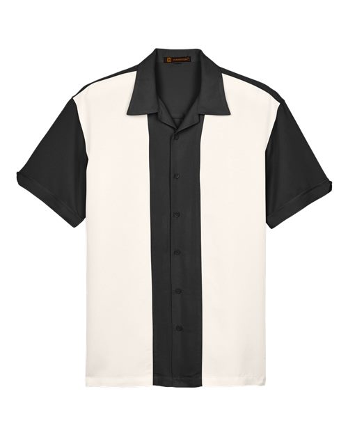 Harriton M575 Black/ Cream — front