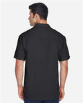 Harriton M575 Black/ Cream — on model back