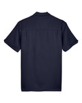 Harriton M575 Navy/ Cream — back