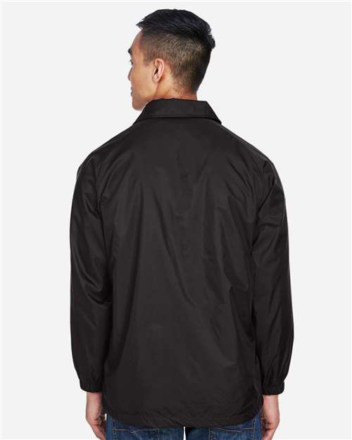 Harriton M775 Black — on model back