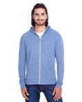 Threadfast Apparel 302Z Navy Triblend — on model front