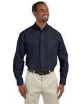 Harriton M510T Navy — on model front
