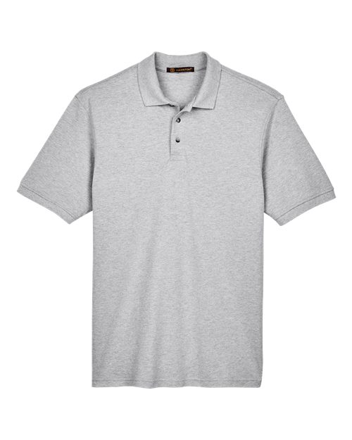 Harriton M200T Grey Heather — front