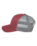Team 365 TT802 Sport Maroon Heather/ Sport Graphite — direct side