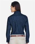 Harriton M550W Dark Denim — on model back