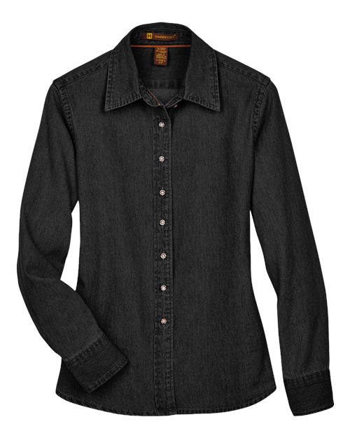 Harriton M550W Washed Black — front
