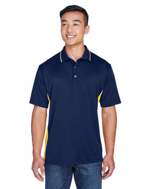 UltraClub 8406 Navy/ Gold — on model front