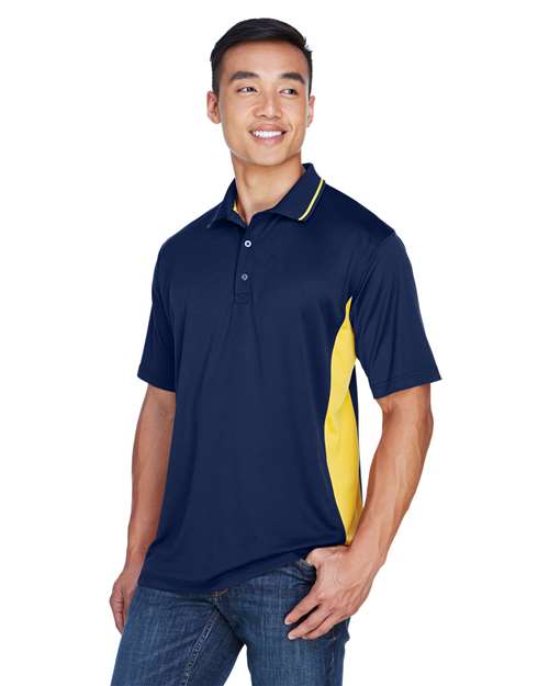 UltraClub 8406 Navy/ Gold — on model side