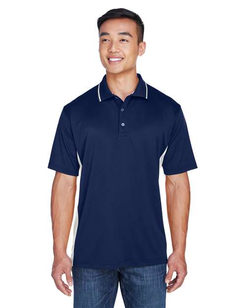 UltraClub 8406 Navy/ White — on model front