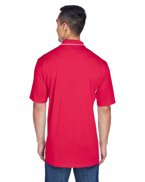 UltraClub 8406 Red/ White — on model back