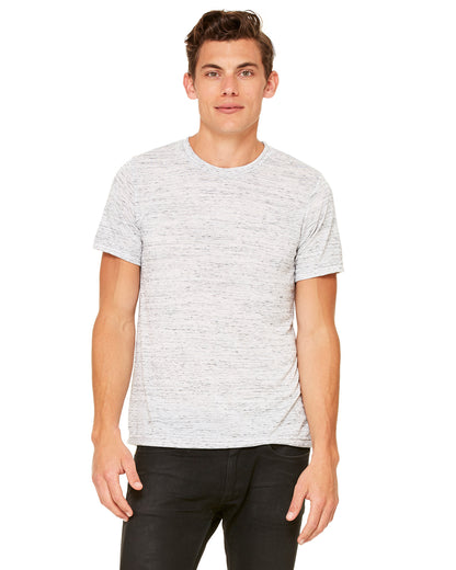 Unisex Poly-Cotton Short-Sleeve T-Shirt - White Marble