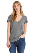 Women's Slinky-Jersey V-Neck T-Shirt - Ash Heather