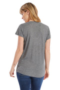 Women's Slinky-Jersey V-Neck T-Shirt - Ash Heather