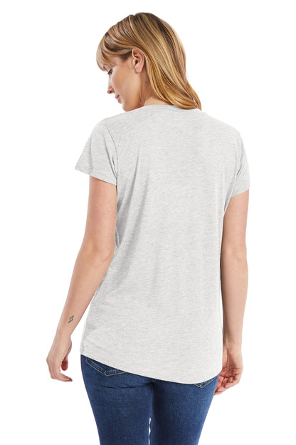 Women's Slinky-Jersey V-Neck T-Shirt - Oatmeal Heather