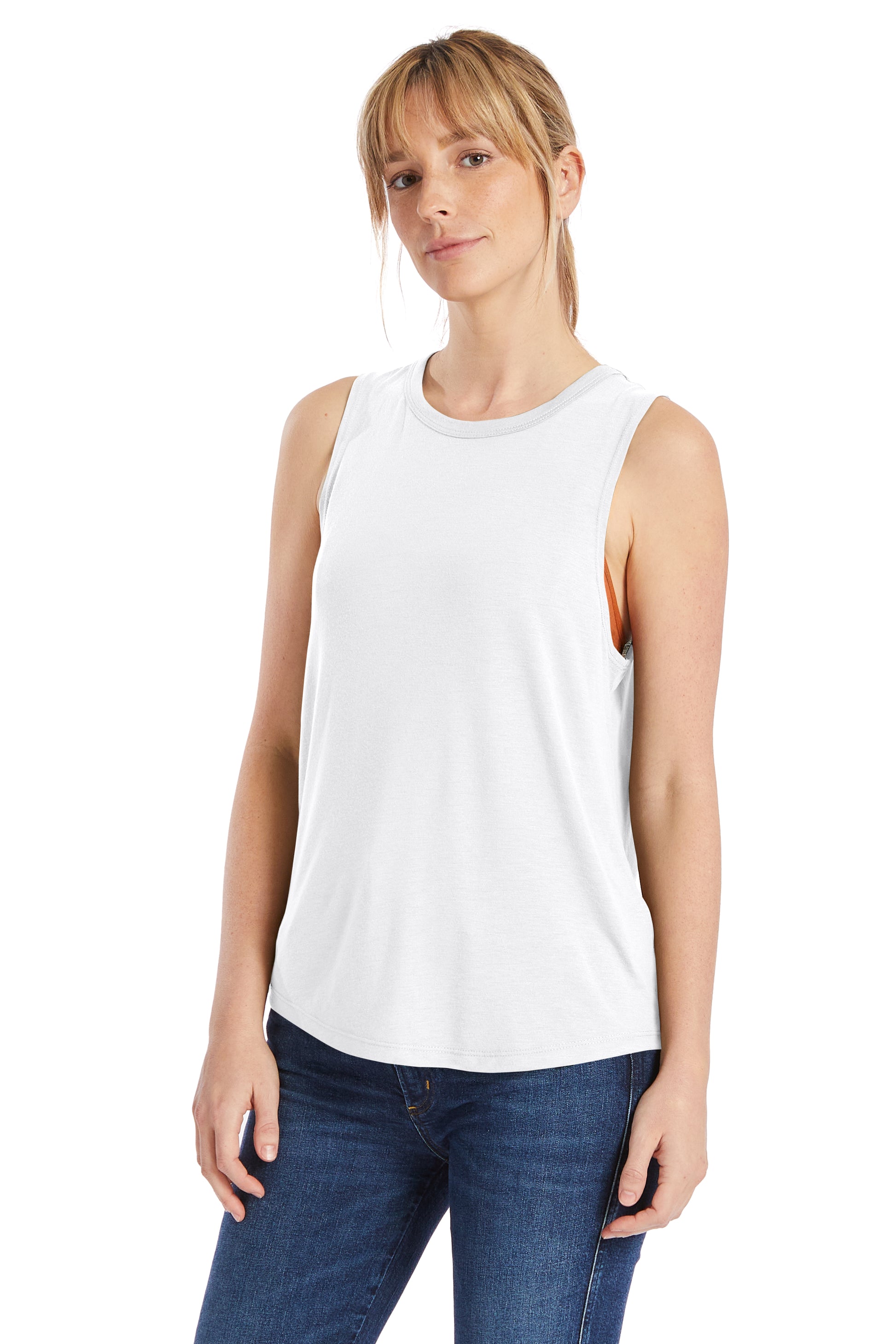 Women's Slinky-Jersey Muscle Tank - White