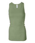 Women's Sheer Mini Rib Racerback Tank - Moss Green