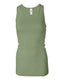 Bella + Canvas 8770 - Women's Sheer Mini Rib Racerback Tank - Moss Green
