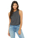 Bella + Canvas 6682 - Women's Racerback Cropped Tank - Heather Dark Gray