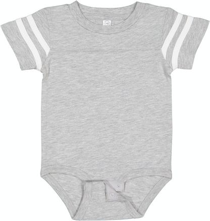 Infant Football Bodysuit - Vintage Heather / Blend White