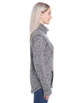 Women's Cosmic Fleece Quarter-Zip - Charcoal Fleck / Black