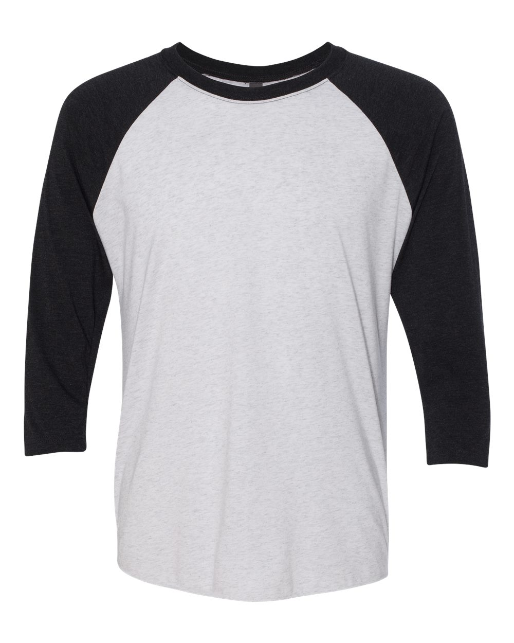 Unisex Triblend 3/4-Sleeve Raglan - Vintage Black / Heather White