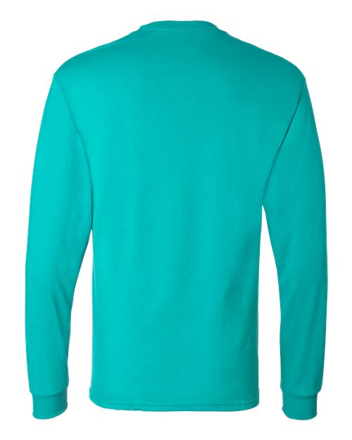 Hanes 5286 Athletic Teal — back