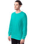 Hanes 5286 Athletic Teal — on model side