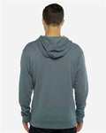 Next Level 9300 Heather Slate Blue — on model back