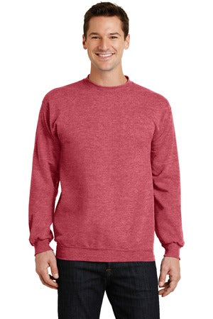 Unisex Core Fleece Crewneck Sweatshirt - Heather Red