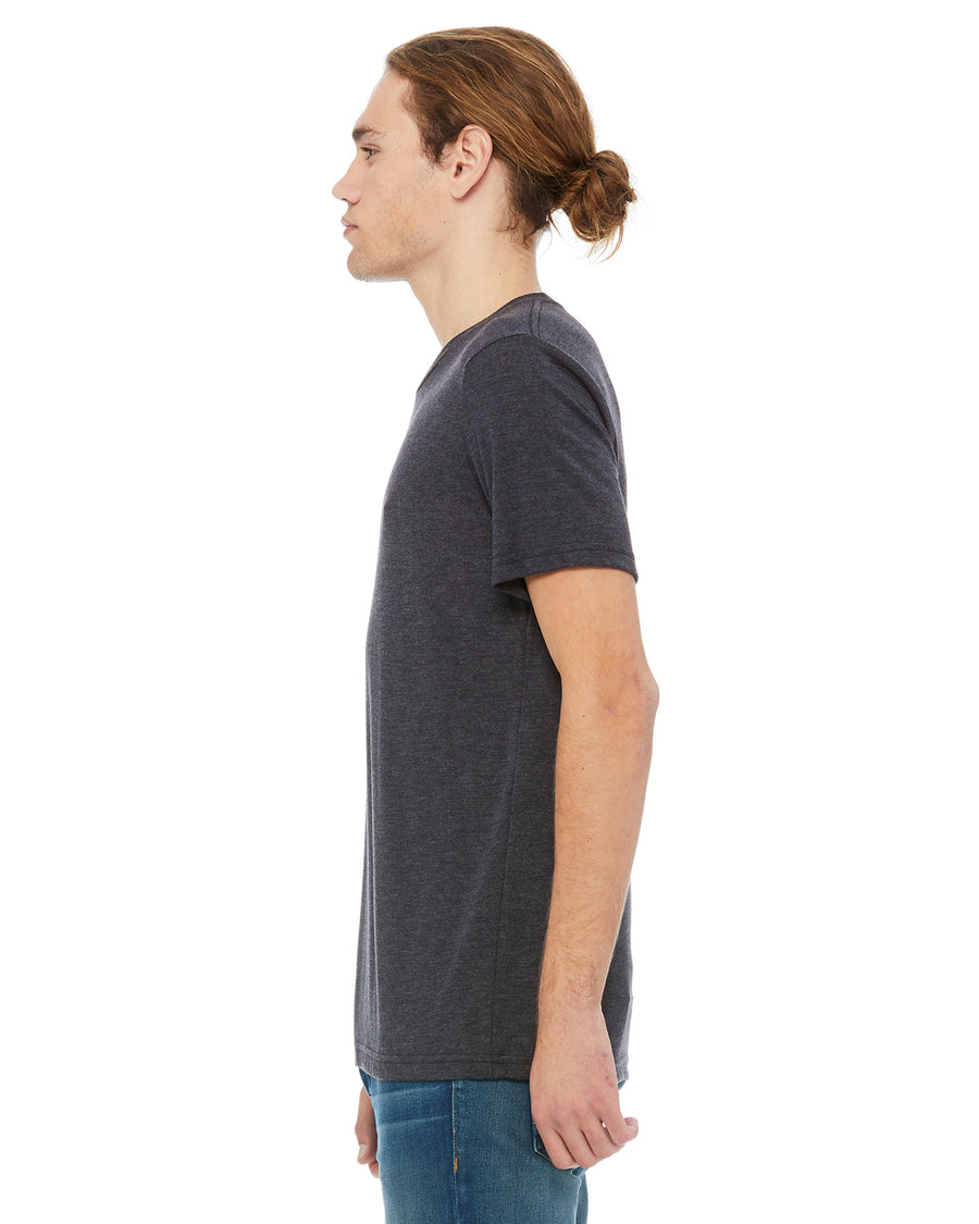 Unisex Heather CVC T-Shirt - Heather Midnight Navy