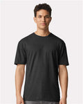 Gildan 3000 Heather Dark Grey — on model front