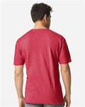 Gildan 3000 Heather Red — on model back