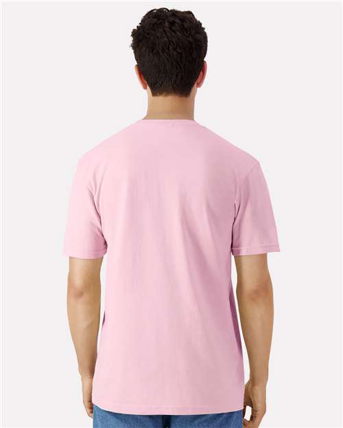 Gildan 3000 Light Pink — on model back