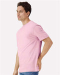 Gildan 3000 Light Pink — on model side