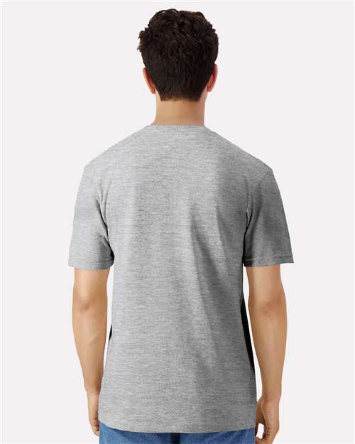 Gildan 3000 Sport Grey — on model back