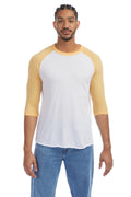Men's Vintage Keeper Baseball T-Shirt - White / Maize