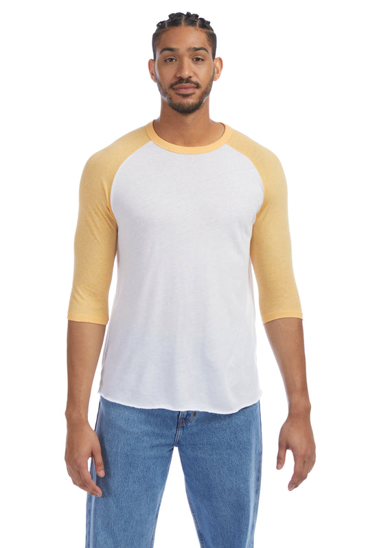 Men's Vintage Keeper Baseball T-Shirt - White / Maize