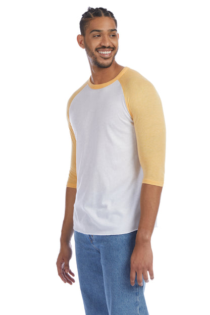 Men's Vintage Keeper Baseball T-Shirt - White / Maize
