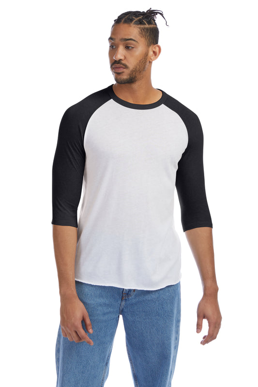 Men's Vintage Keeper Baseball T-Shirt - White / Black