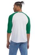 Men's Vintage Keeper Baseball T-Shirt - White / Green