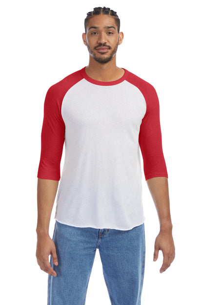 Men's Vintage Keeper Baseball T-Shirt - White / Red