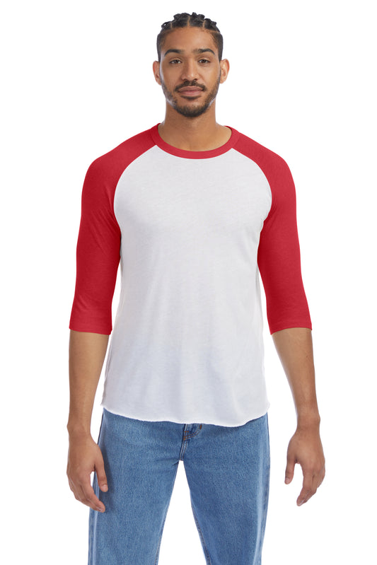 Men's Vintage Keeper Baseball T-Shirt - White / Red