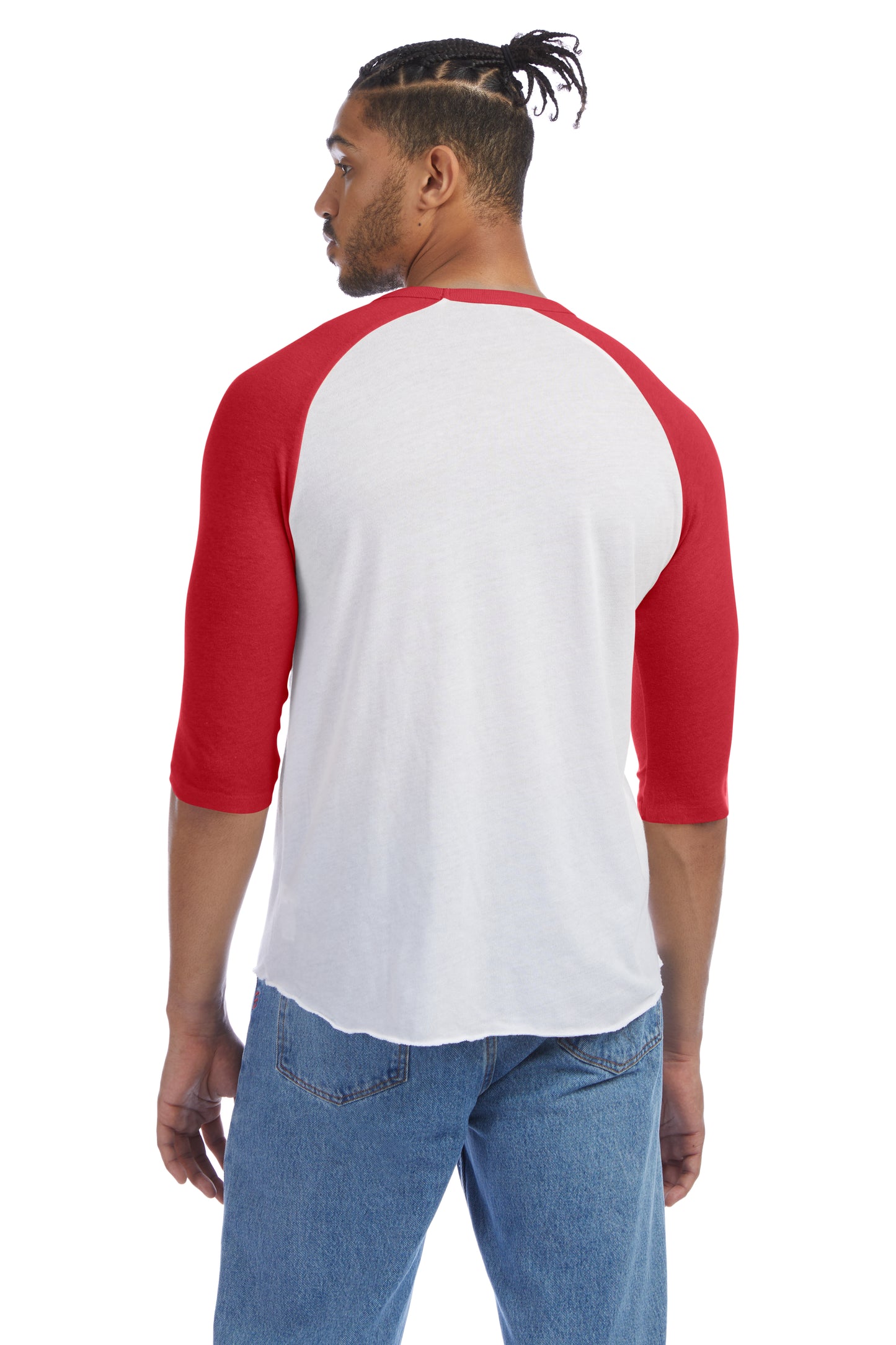 Men's Vintage Keeper Baseball T-Shirt - White / Red