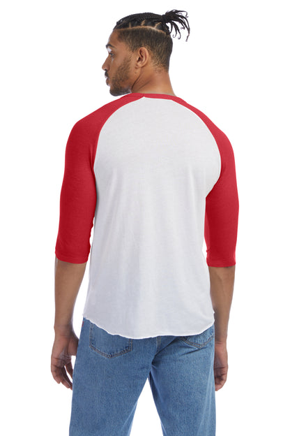 Men's Vintage Keeper Baseball T-Shirt - White / Red
