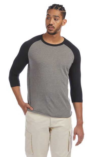 Men's Vintage Keeper Baseball T-Shirt - Vintage Coal / Black
